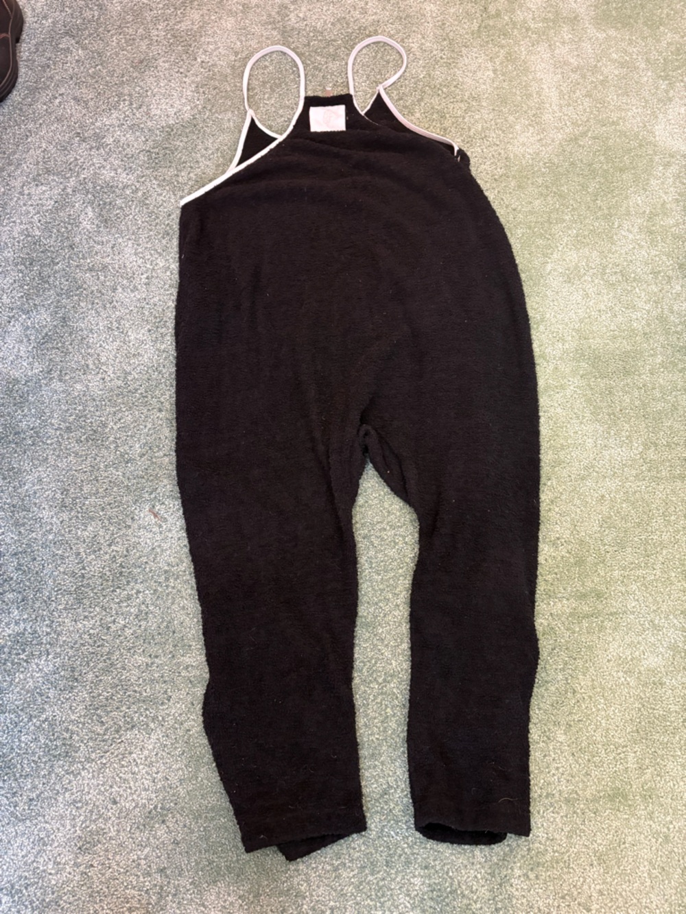 Free People Black Romper Jumpsuit with White Trim - Picture 2 of 4
